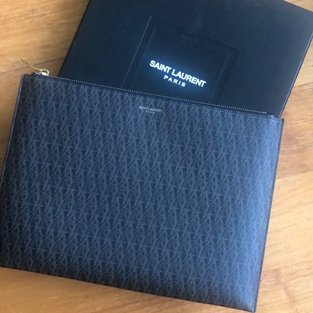 Saint Laurent Leather Pouch